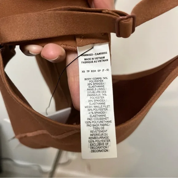 Nike Alate Minimalist Light Support Brown Padded Sports Bra XS Cup F-G Dri-FIT - Picture 8 of 13